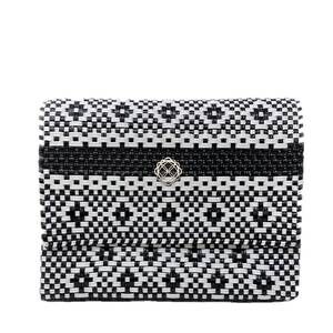 NEW LOLA'S BAG women's handmade aztec stripe long metal chain strap crossbody ba